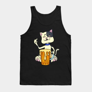 Cheers - Cat drinking beer - Beer festival Tank Top